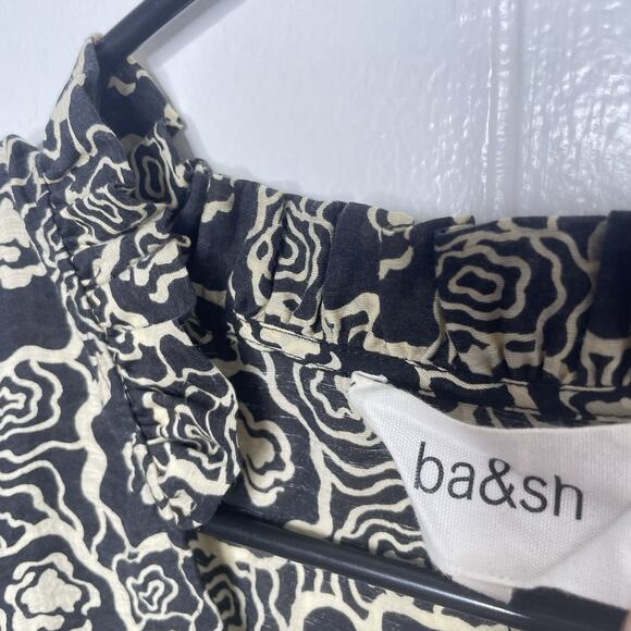 tpo Mini Dress Groovy Abstract Floral Print Puff Sleeve Retro Hippie Size 6 M - Picture 3 of 10